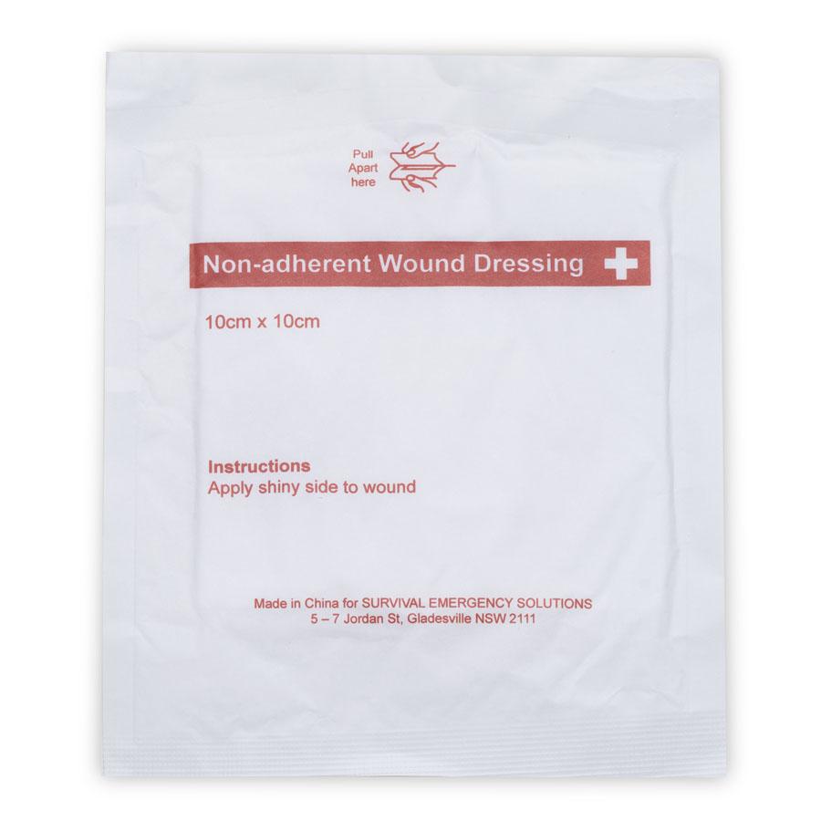 Non-adherent wound dressing, sterile